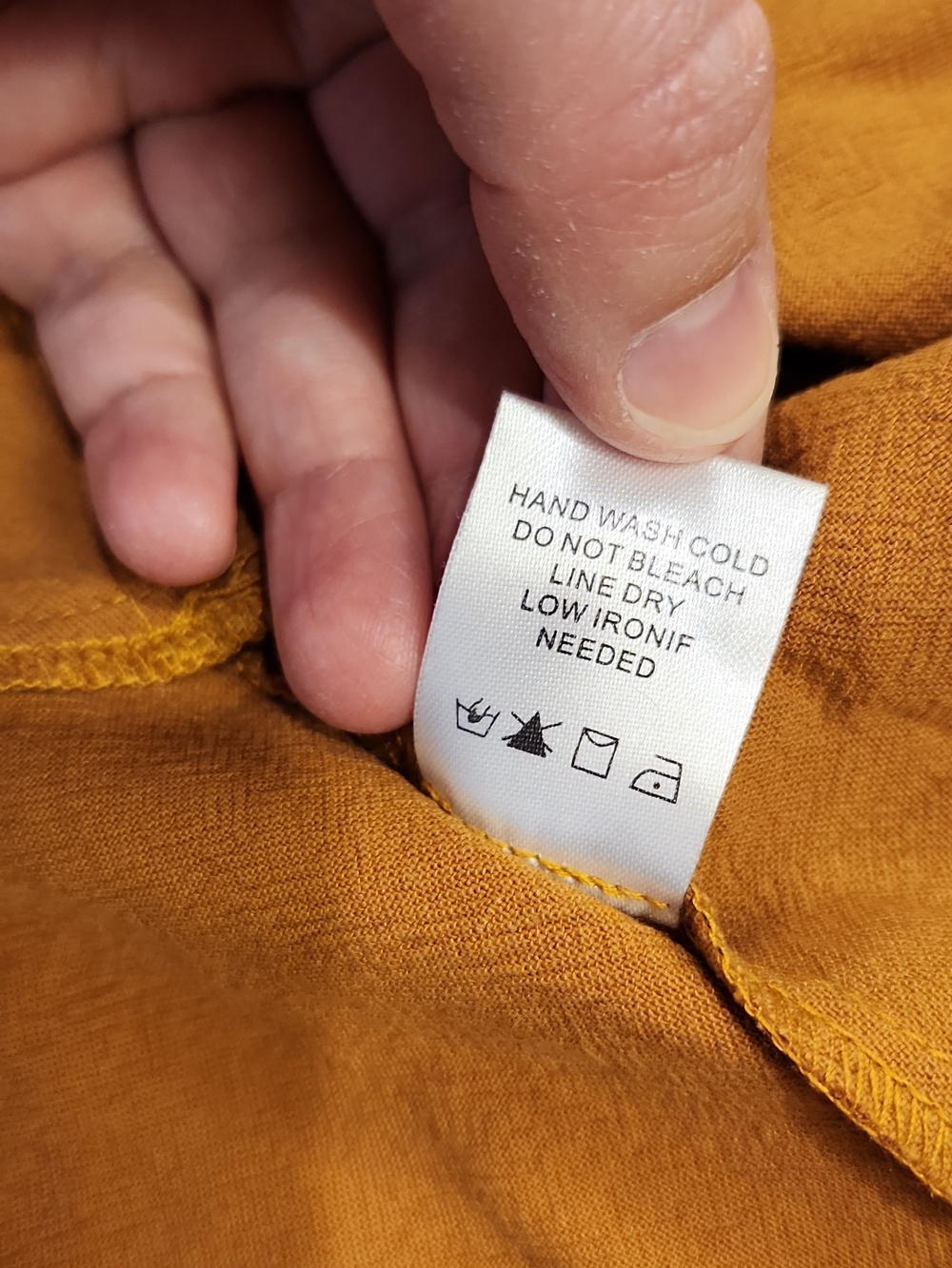Altar'd State Mustard Cotton Linen Blend Summer Dress L NWT - Picture 12 of 12